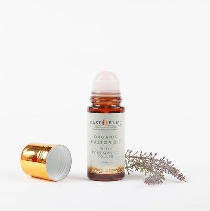 CastorLife Refillable Rose Quartz Roller - 50ml