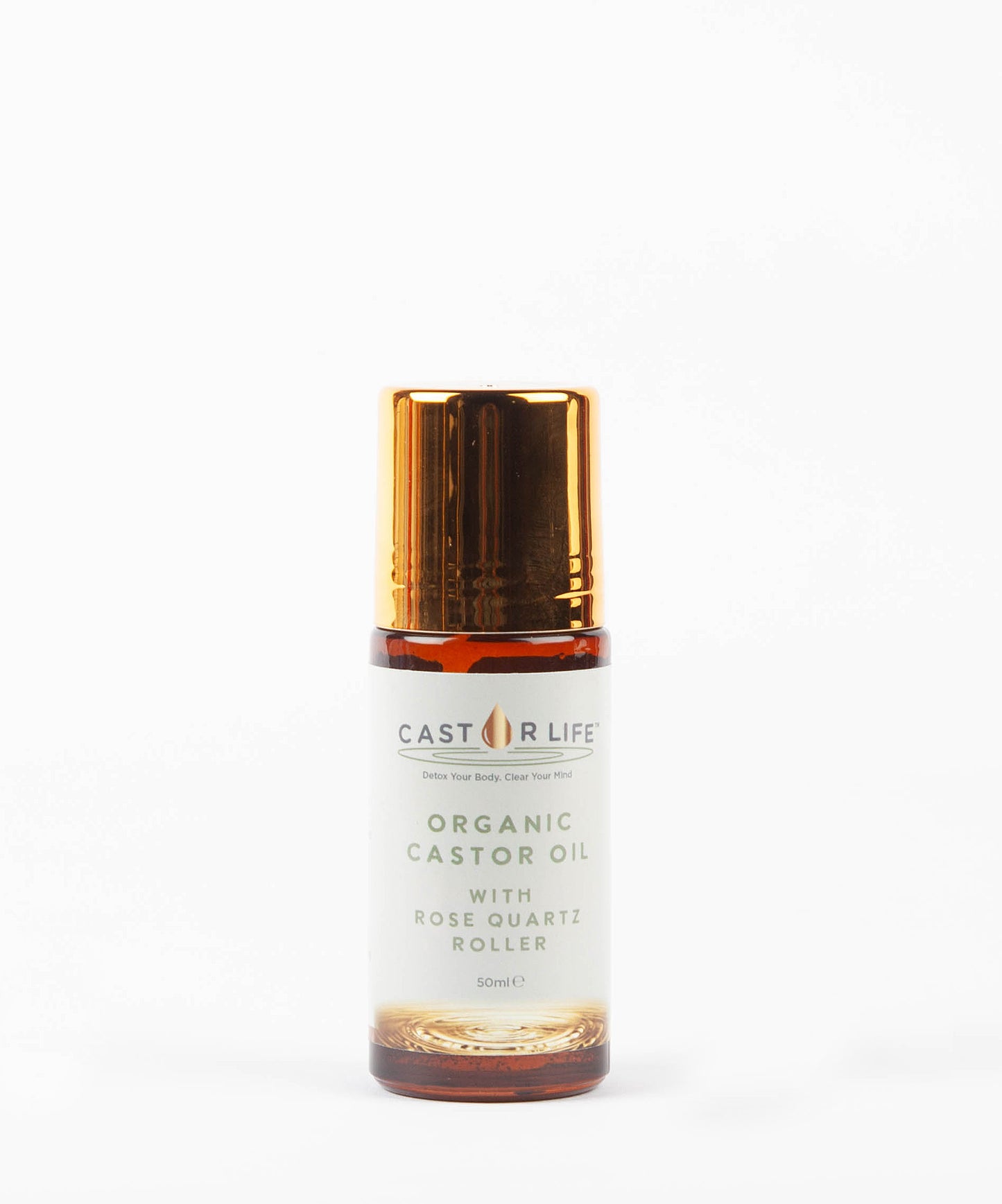 CastorLife Refillable Rose Quartz Roller - 50ml