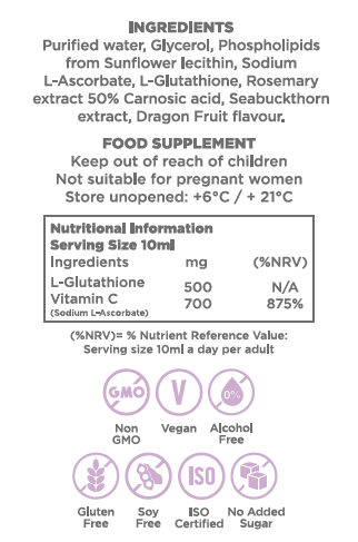 VitalOrganico Liposomal Glutathione - 30 sachets box